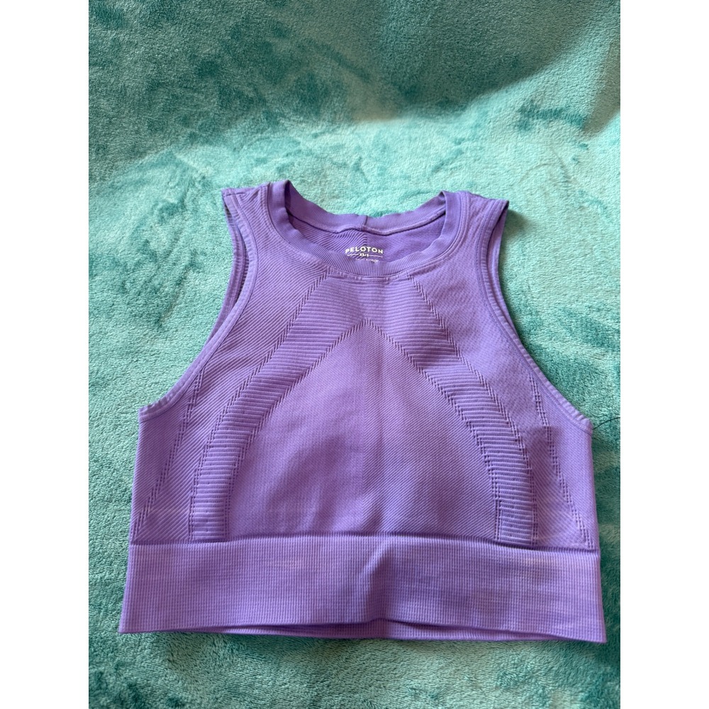 Peloton One By One Crop Tank Top Purple WT00997-511-XSS Womens XS/S NWT